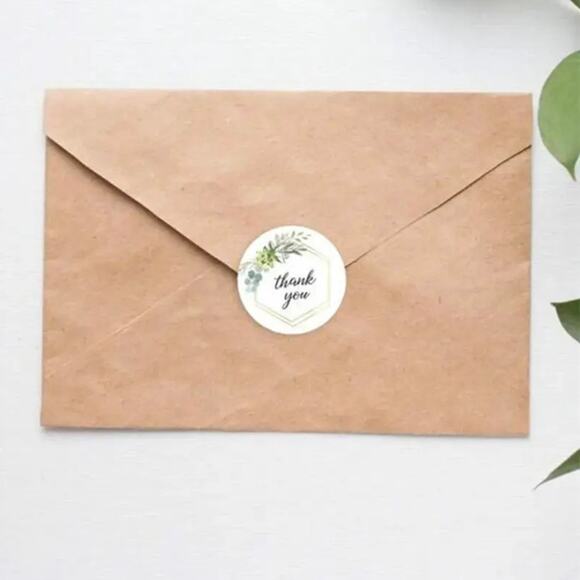 New 500 Piece Roll Self-Adhesive Thank You Stickers - 4 Designs - Picture 3 of 5